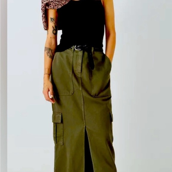 Jason Wu Khaki Maxi Skirt - Picture 1 of 6